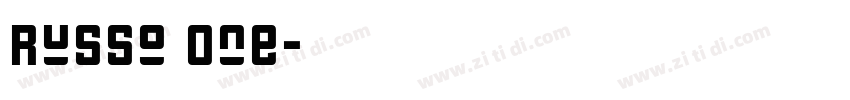 Russo One字体转换